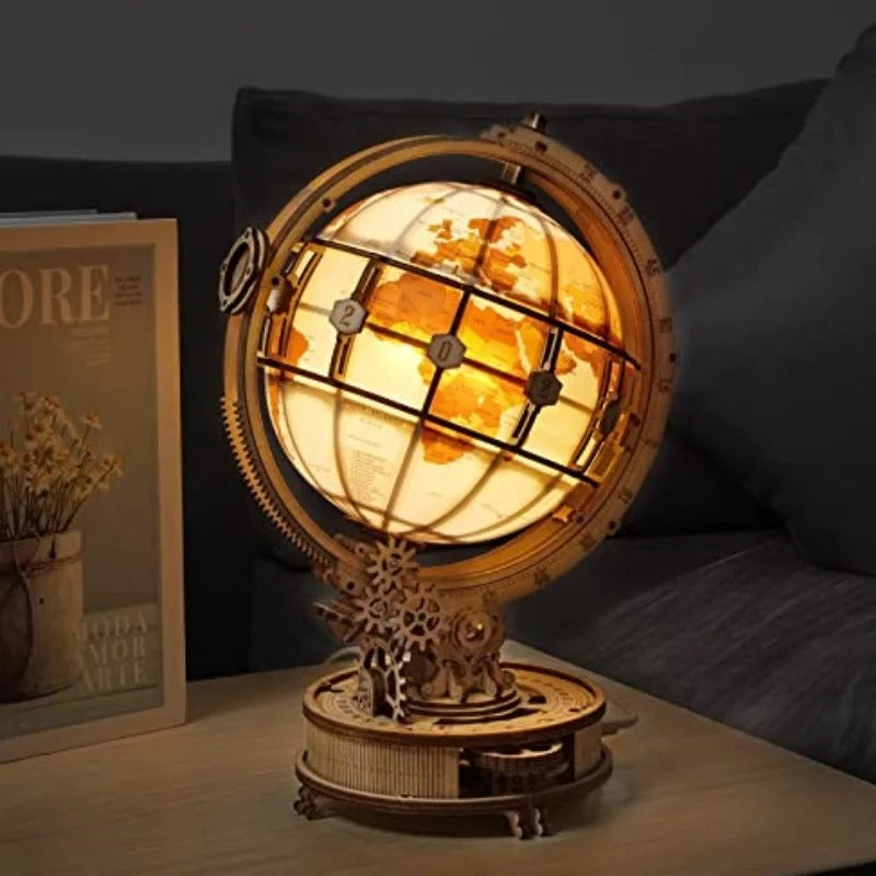 Puzzle en bois 3 D lumineux Globe